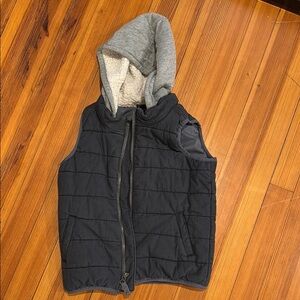 Kids Gray Hooded Vest 5T